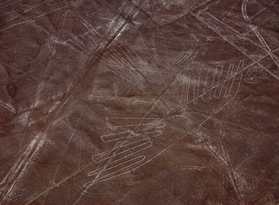 Drawings on the Nazca plateau.